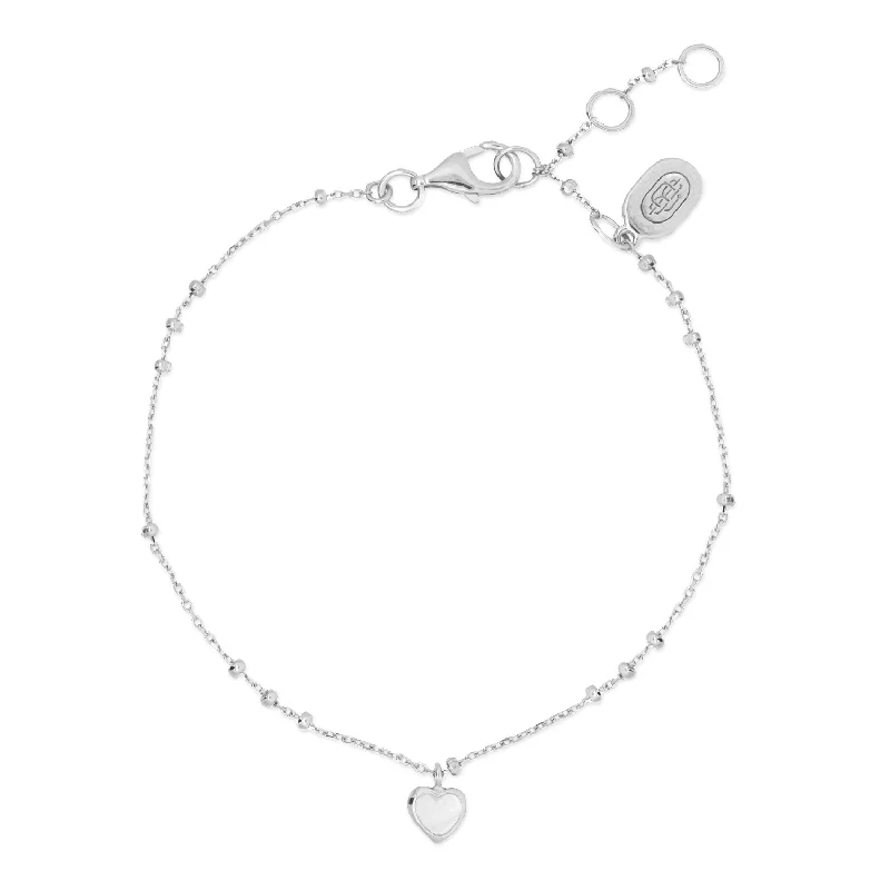 beaded charm bracelet for women-Silver Darlene Bracelet