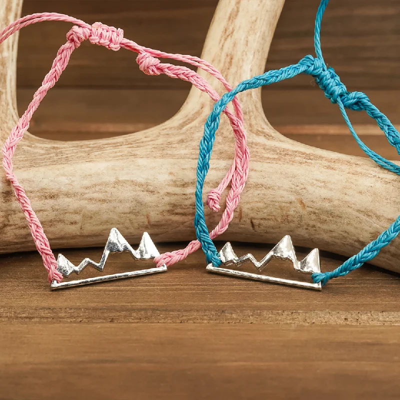 trendy friendship bracelet for girls-Adjustable Mountain Bracelet