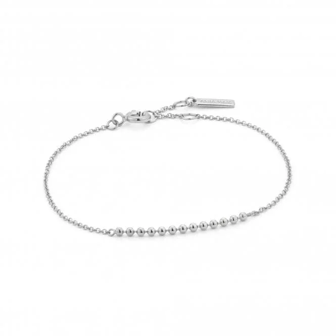 elegant bangle bracelet for women-Silver Rhodium Plated Modern Multiple Balls Bracelet B002-01H