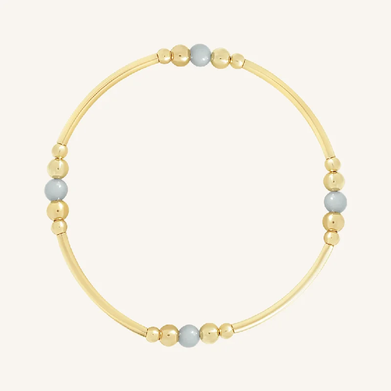 gold bangle bracelet for women-Angelite Ava Bracelet - Stone of Connection