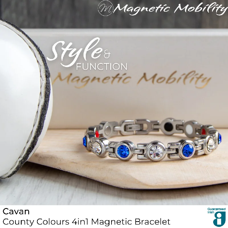 tennis bracelet with precious stones-Cavan GAA County Colours Magnetic Bracelet