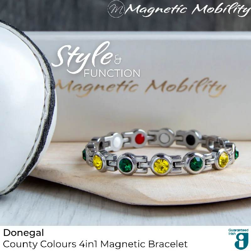 luxurious tennis bracelet-Donegal GAA County Colours Magnetic Bracelet