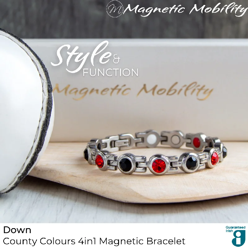 matching couple’s bracelets-Down GAA County Colours Magnetic Bracelet