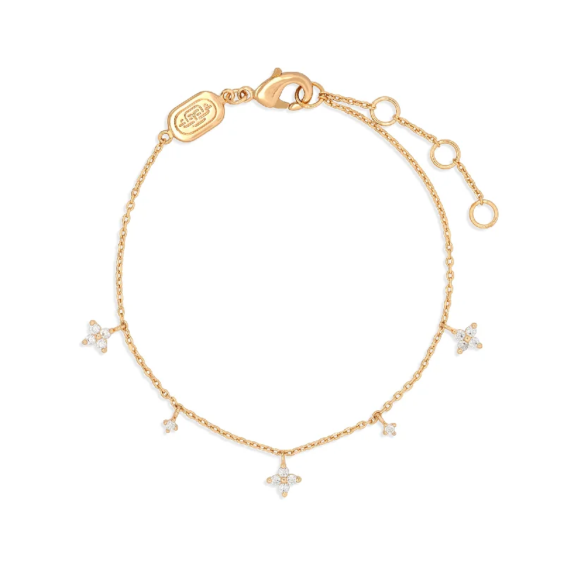 silver bracelet with moon charm-Gold Hesper Bracelet