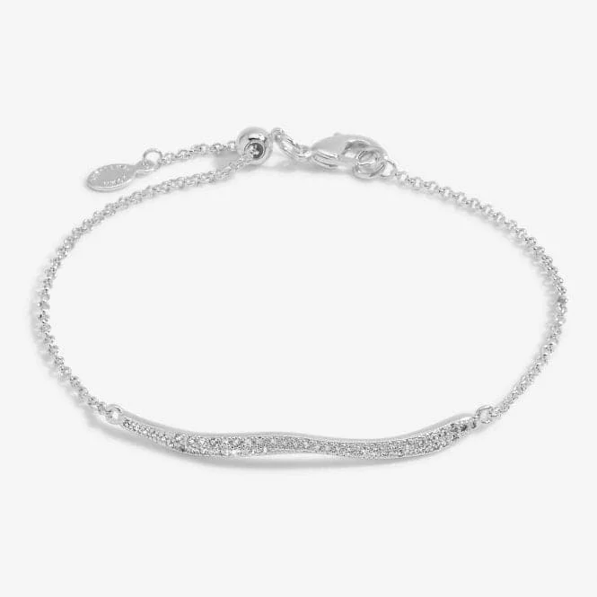 engraved bracelet with motivational quote-Afterglow Silver 19Cm Bracelet 6310