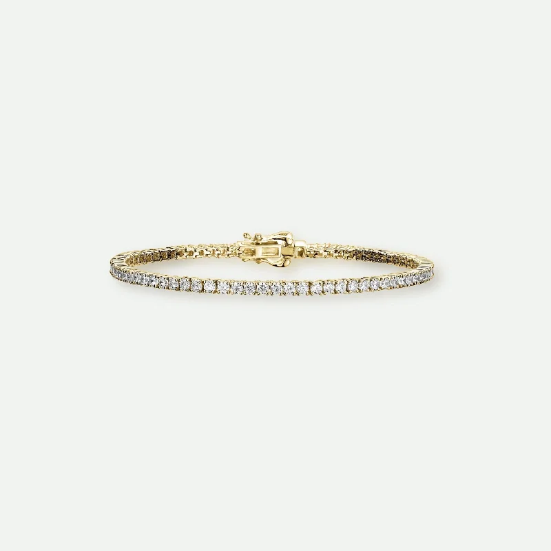 custom engraved name bracelet-Penelope | 9ct Yellow Gold 3ct tw Lab Grown Diamond Bracelet