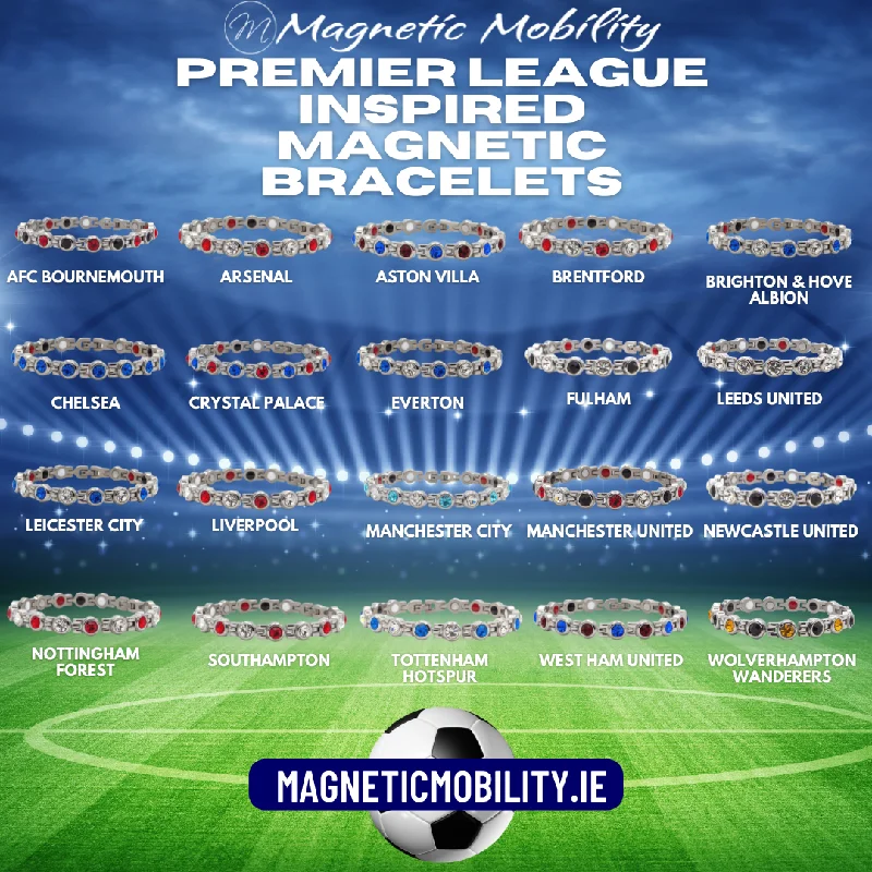 stackable bracelet set for women-Premier League Inspired 4in1 Magnetic Bracelets