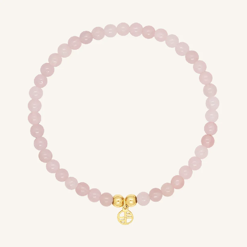 personalized charm bracelet-Rose Quartz Lumier Bracelet - Stone of Love