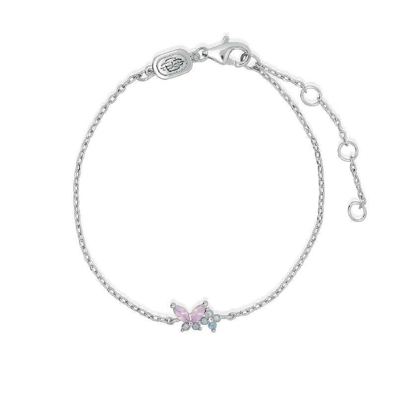 friendship bracelet for kids-Silver Cho Butterfly Bracelet