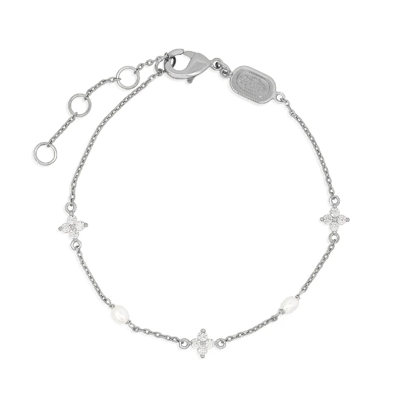 delicate gold bracelet for women-Silver Felicia Bracelet