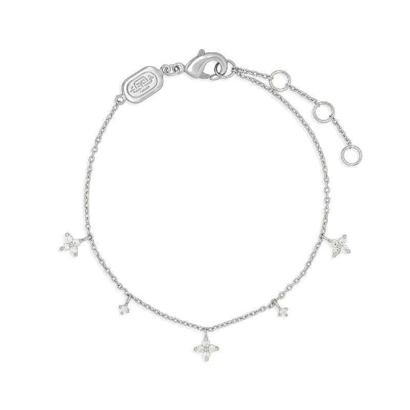 silver bracelet with diamonds-Silver Hesper Bracelet