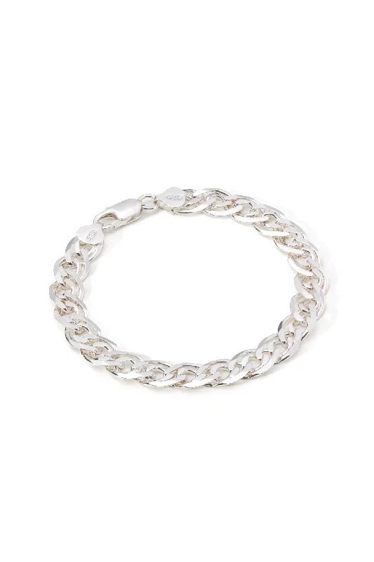 unique silver bracelet for men-Sterling Silver Gents Curb Chain Bracelet