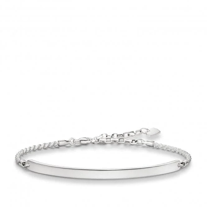 bracelet for couples with initials-Thomas Sabo 925 Sterling Silver Bracelet LBA0008-001-12