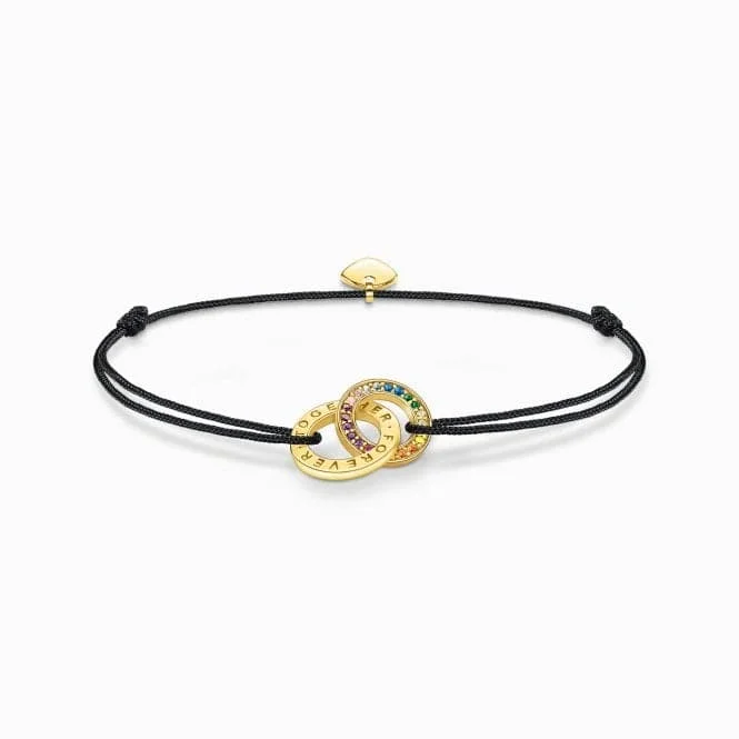 bracelet for anniversary gift-Sterling Silver Gold Plated Together Colourful Stones Bracelet A2085-996-7