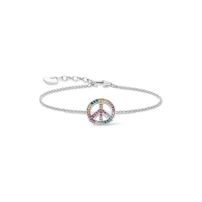 handmade gold charm bracelet-Sterling Silver Multicoloured Bracelet A2071-318-7