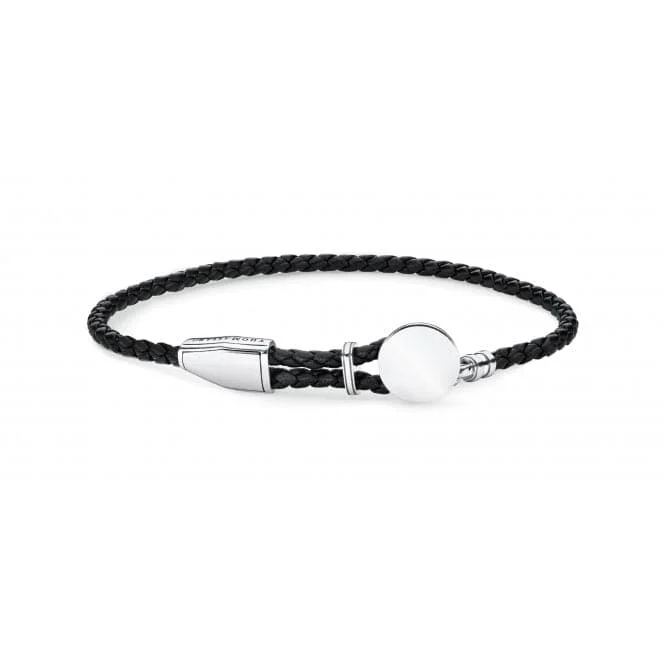 spiritual chakra bracelet-Thomas Sabo Rebel Heart Engravable Disc Leather Bracelet A1863-682-11-L25v