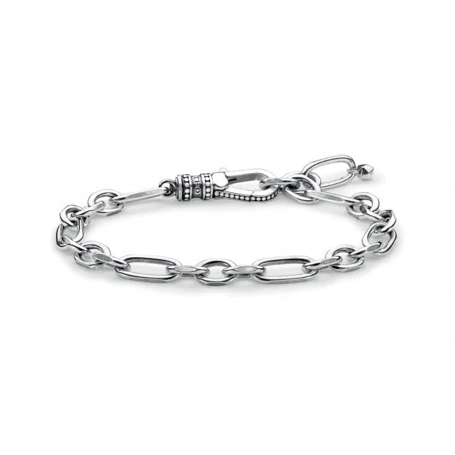 trendy friendship bracelet for girls-Thomas Sabo Rebel Iconic Chain Bracelet A1792-637-21