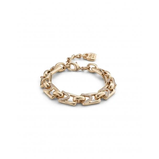 elegant charm bracelet for her-Ladies Brave Gold Medium Unstoppable Topaz Bracelet PUL2391BLNORO0M