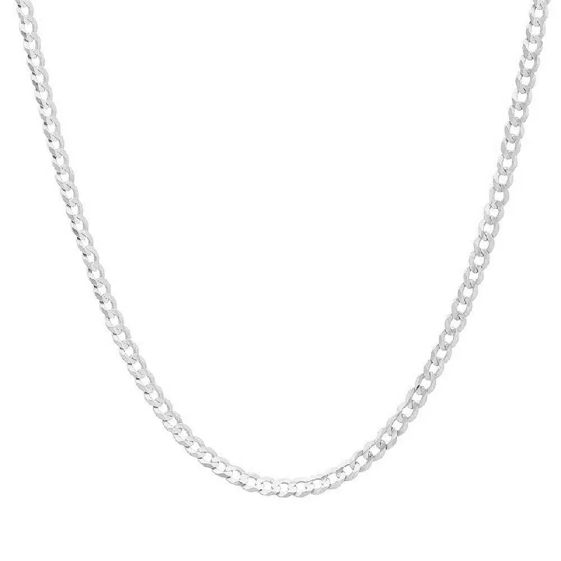 geometric triangle necklace -2MM - 10.5MM Solid Sterling Silver Italian Cuban Curb Link .925 ITProLux Necklace Chains 16" - 30"