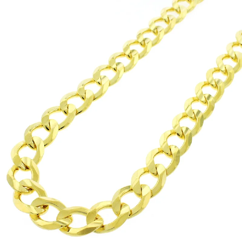 custom monogram necklace -Authentic Solid Sterling Silver 10.5mm Cuban Curb Link .925 ITProLux Yellow Gold Necklace Chains 20" - 30", Made In Italy