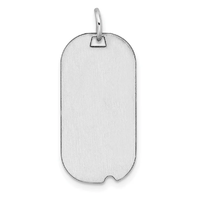 handmade bohemian necklace -Diamond2Deal 925 Sterling Silver Engraveable Dog Tag Polished Front Satin Back Disc Pendant (L- 30 mm, W- 13 mm)