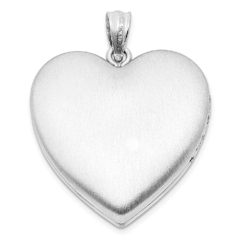 personalized photo pendant necklace -Diamond2Deal 925 Sterling Silver Forever in My Heart Ash Holder Heart Lo Pendant (L- 30.25 mm, W- 23.75 mm)