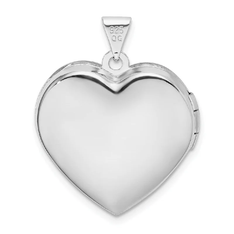 infinity heart necklace -Diamond2Deal 925 Sterling Silver Rhodium-plated with Gold-plating Heart Locket