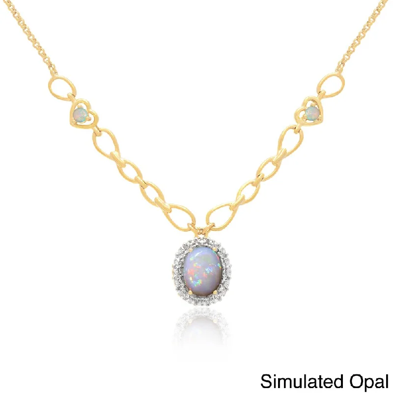 silver and crystal necklace -Dolce Giavonna 14k Gold Overlay Simulated Gem Necklace