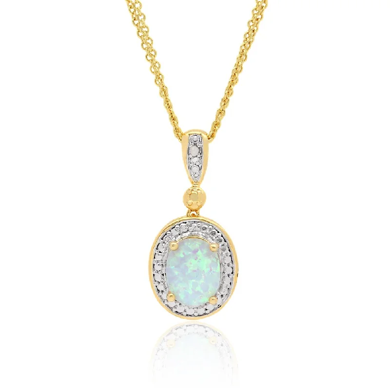 modern gold chain necklace -Dolce Giavonna Gold Overlay Simulated Opal and Diamon Accent Necklace