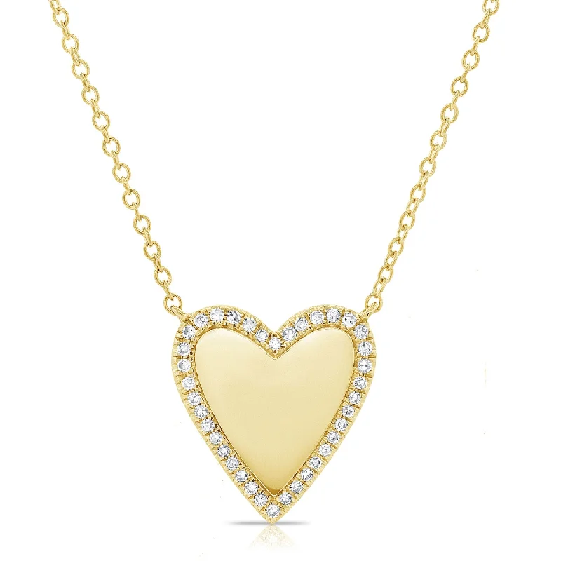 unique gemstone necklace -Joelle Diamond Heart Pendant Necklace 14K Gold 1/7 CT TDW Heart Necklace