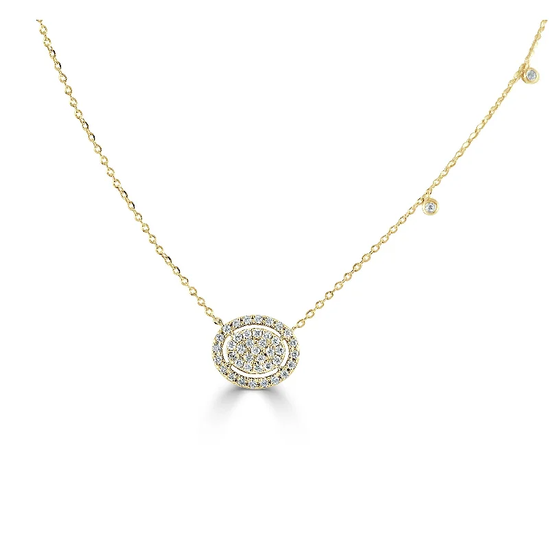 personalized nameplate necklace -Joelle Diamond Necklace 14K Yellow Gold 1/5 ct tw