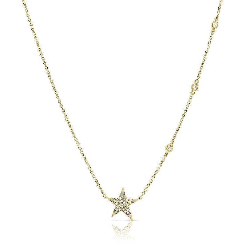 infinity necklace for girls -Joelle Diamond Star Necklace 14K Gold 1/6ct TDW