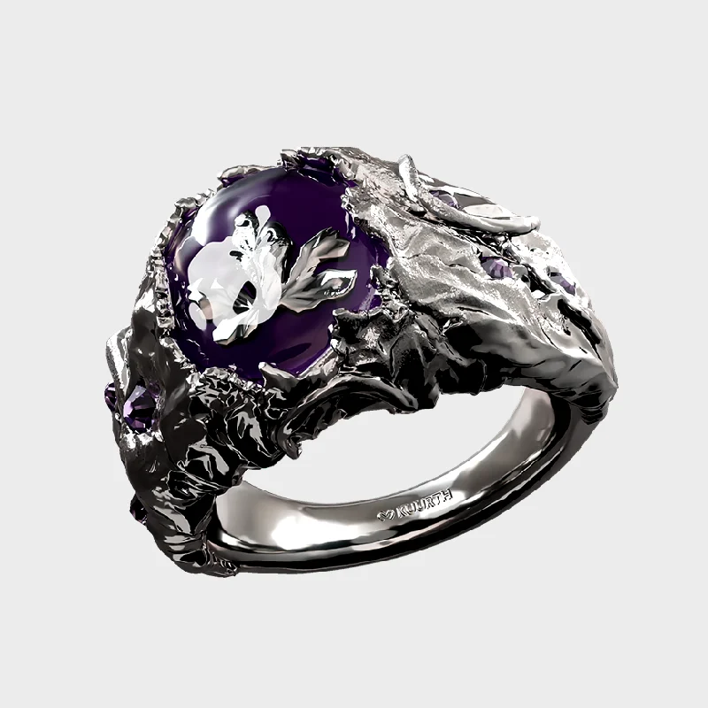 men’s engagement rings with gemstones-Baco - Purple Ring