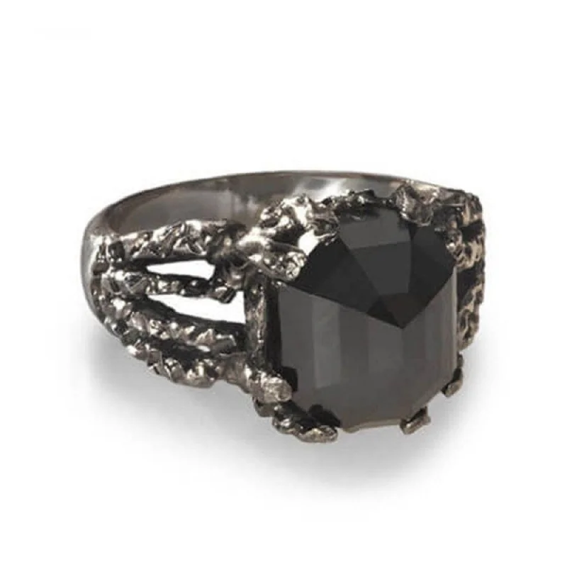 elegant diamond wedding rings-Black Diamond Ring