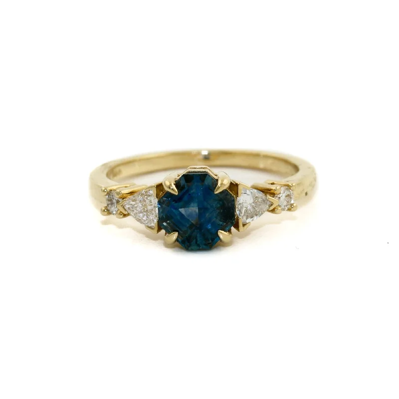 wedding bands for women with multicolored stones-Robin Montana Sapphire x Diamond 14k Ring