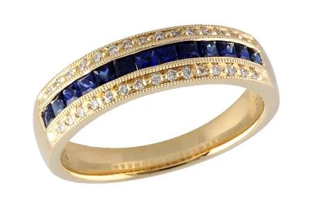 wedding rings with white diamonds-14KT Gold Ladies Wedding Ring