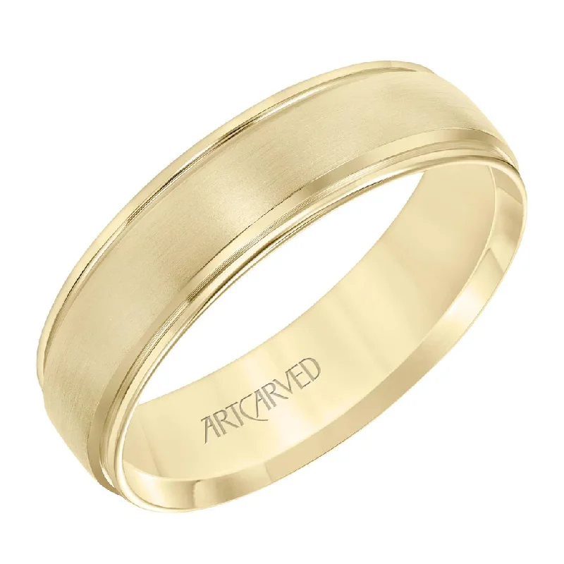 simple wedding bands for women-Low Dome Round Edge Carved Wedding Band