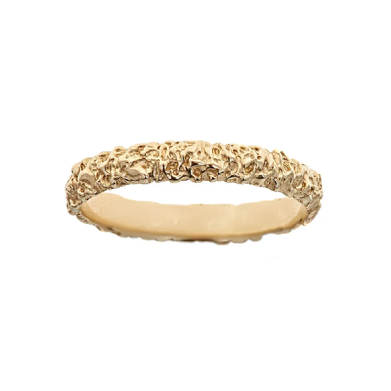 men’s gold rings with diamonds-Moon Ring, 14k