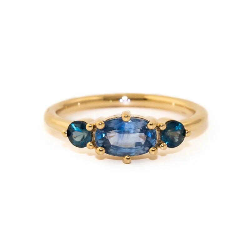 vintage platinum rings with diamonds-Oval Cut Sri Lankan Sapphire Ring