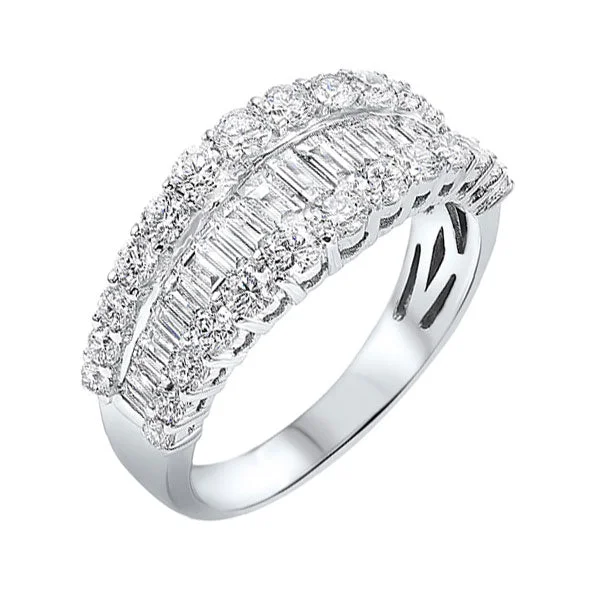 women’s luxury wedding bands-14Kt White Gold Diamond (1 5/8Ctw) Ring