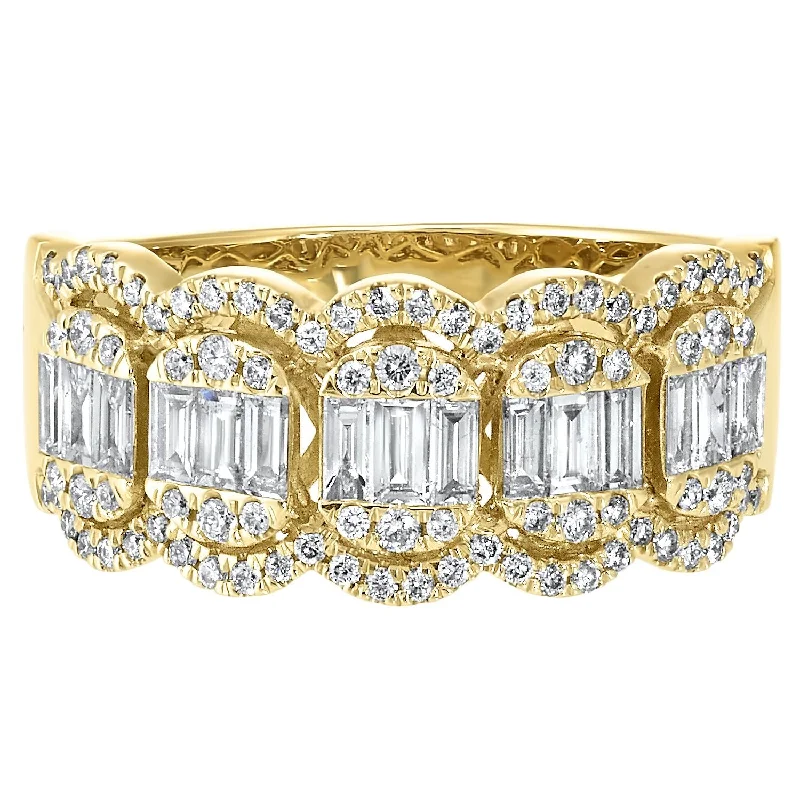 women’s wedding rings with diamonds-14K Yellow Gold Diamond Ring 3/4 ctw