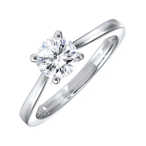 simple wedding bands for women-14KT WHITE GOLD DIAMOND(1CTW) RING