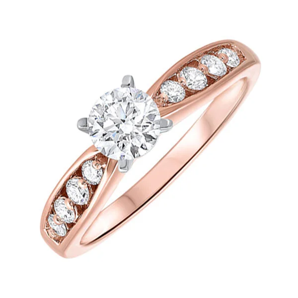 affordable wedding rings for men-14KT ROSE GOLD DIAMOND(7/8CTW) RING