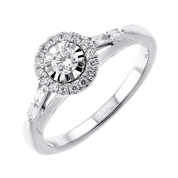 luxury platinum wedding rings-14KT WHITE GOLD DIAMOND(1/3CTW) RING