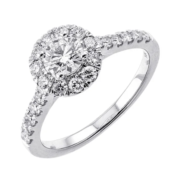 gold promise rings with diamonds-14KT WHITE GOLD DIAMOND(1CTW) RING