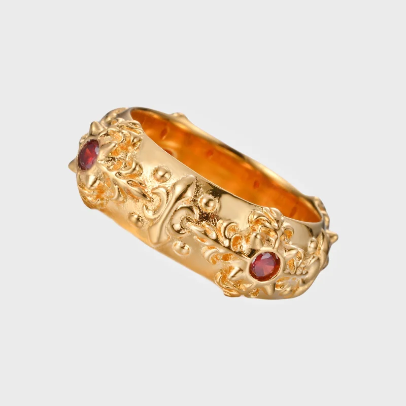 men’s classic wedding rings-Sacred - Gold Ring