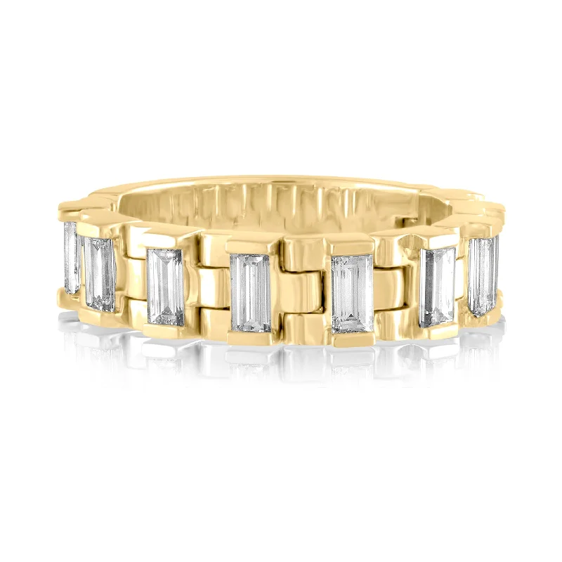 custom engagement rings with white diamonds-18K Yellow Gold The Freelancer Ring