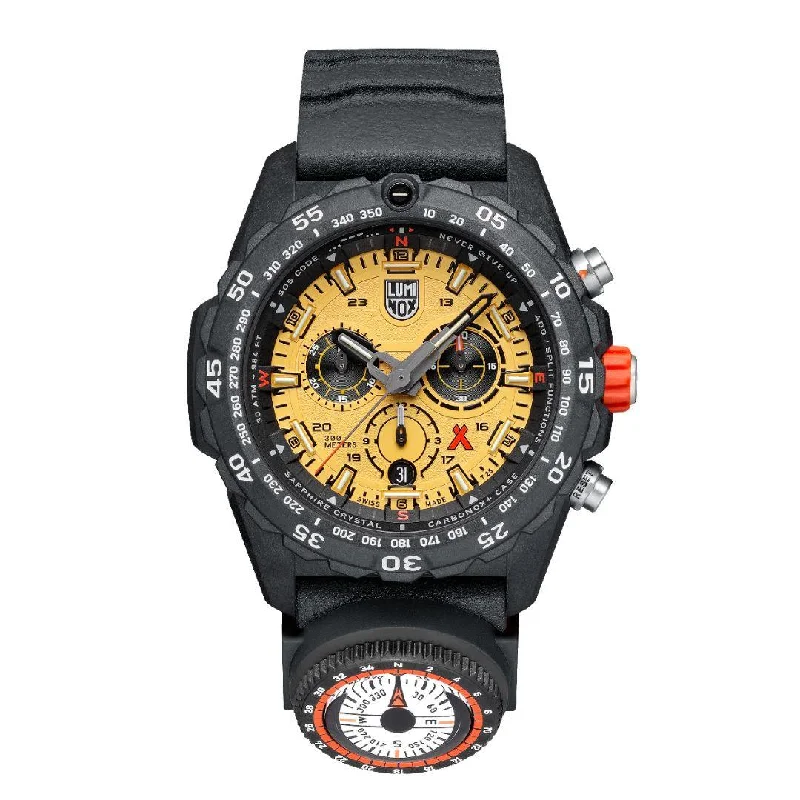 watches for women with diamond inlay -Luminox Bear Grylls Survival Outdoor Explorer 45mm Quartz Chronograph Watch XB.3745