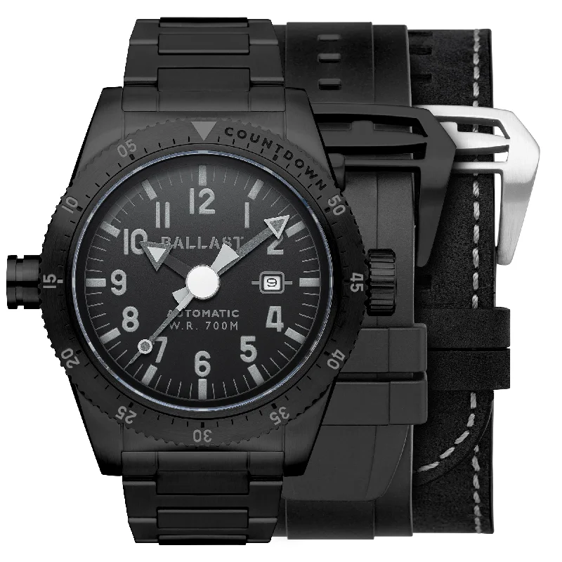 digital watches with sports features for men -ALL BLACK