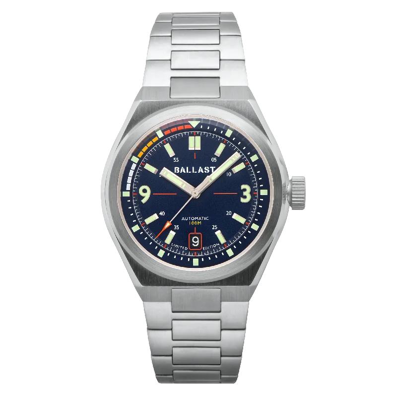 men's watches with dual time zone feature -BALTIC BLUE